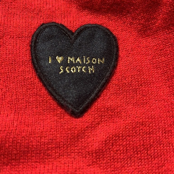 Scotch & Soda red sweater with heart. - Picture 3 of 5